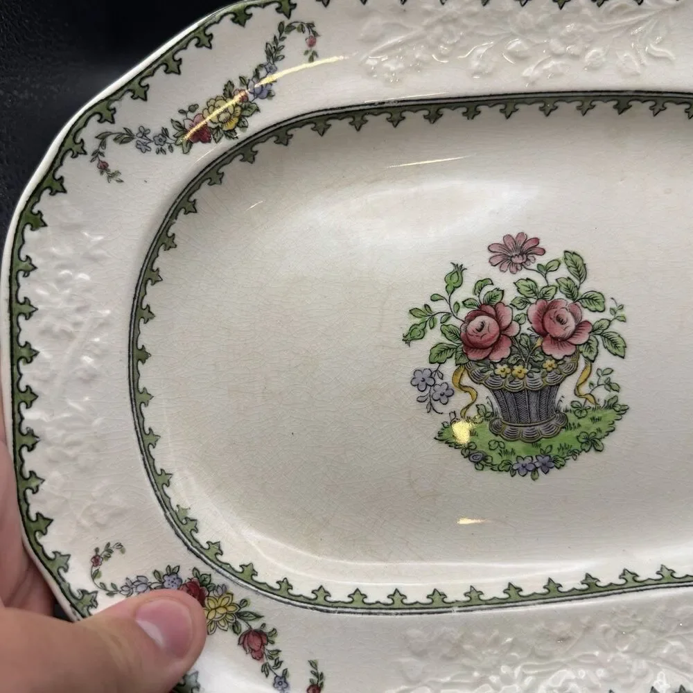 Spode Copeland Vienna Floral Oval Platter England Ceramic Glossy MPN 552768 - Picture 2 of 7